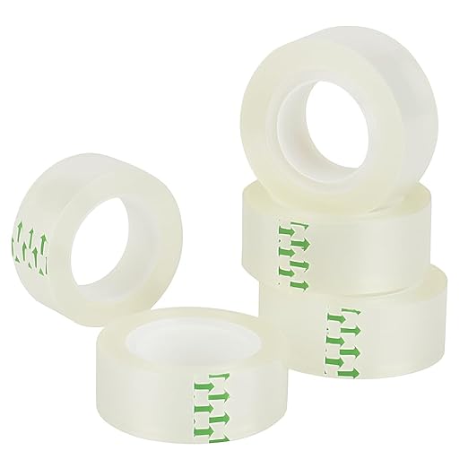YGM Clear Packing Tape Refills The Office Supplies Fashion Classroom Must Haves School Supplies Packing Tape Dispenser Desk Accessories & workspace Organizers Shipping Tape School Trans Tape (5)
