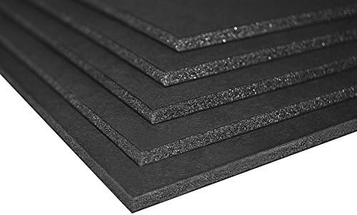 Mat Board Center Premium Black Foam Core Board - 18x24 Inches, 3/16" Thick - 10 Pack, Acid-Free - Ideal for Mounting, Crafts, Art, and Presentations