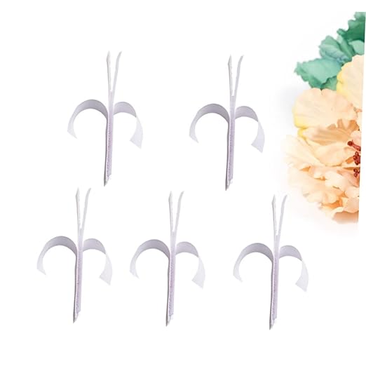 Amosfun 5Pcs Hook Loop Adhesive Tape for Table Skirt Sticker Pads Self Adhesive Mounting Strips for Home Office for Smooth Surfaces Like