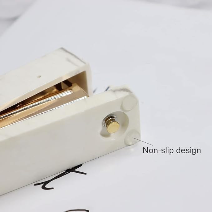 Desk Stapler Office Metal Classic Desktop Stapler Heavy Duty with 20 Sheets Capacity Marble Texture Easy to Load Ergonomic Stapler School Supplies (Color : B)