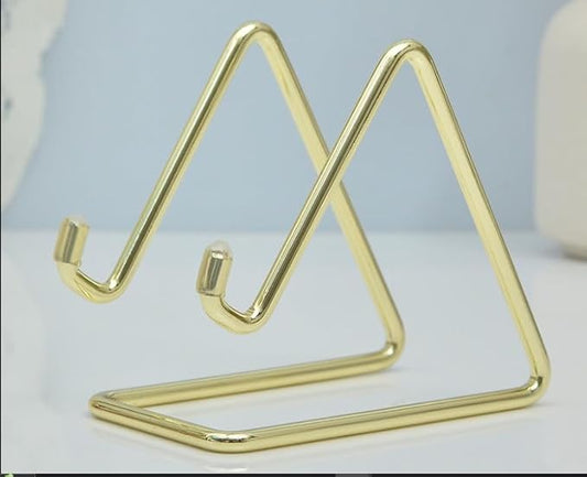 Gold Business Card Holder | Multipurpose Business Card Organizer & Gold Phone Stand for Desk | Metal Card Holder Desk Display Stand for Business Cards | Business Accessories for Tabletop