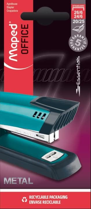 Essentials Metal Deco Stapler, 1-Pack Blister, Maped