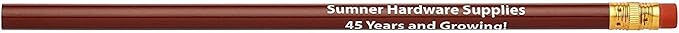 Pencil Guy Promotional Personalized Imprinted Burgundy Round Pencils.-500 per box. 19 color(s) to choose from!