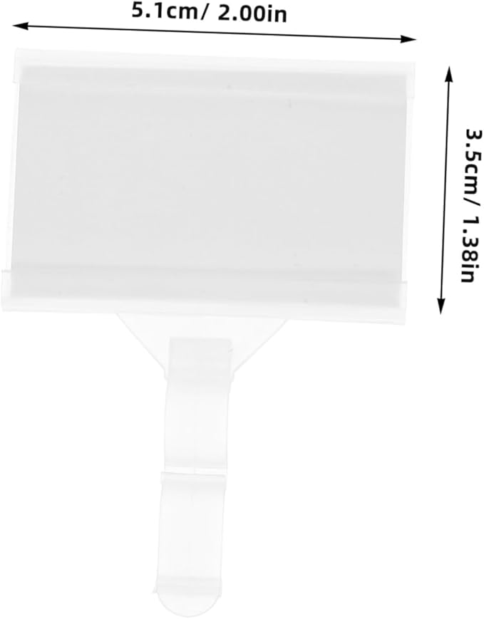 100pcs Plastic Shelf Label Holders for Easy Price Tag Display Tags for Supermarkets and Retail Stores