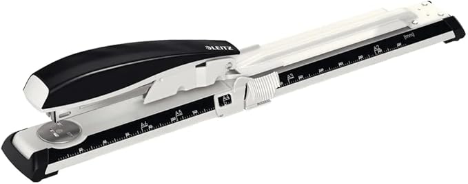 Leitz Stapler Long Arm, 40 sheet capacity, Ergonomic metal body, Robust and reliable, Black, NeXXt Range, Includes staples, 55600095