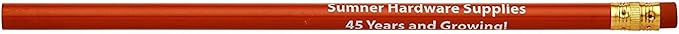 Pencil Guy Promotional Personalized Imprinted Red Round Pencils.-500 per box. 19 color(s) to choose from!