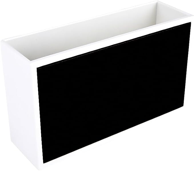 Magnetic Wall Pocket Organizer 6.3 x 2 x 3.8 in — Strong Magnetic Multi-Purpose Pens & Supplies Storage Holder for Office, Fridge, Locker — White