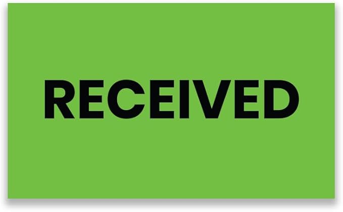 StickerJet Received – Warehouse Receiving Labels – 3"x5" Rectangle Labels – 500 Qty/Roll – Paper, Easy Peel and Stick, Strong Adhesive, No Residue, Made in USA