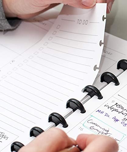 BetterNote Skinny To Do List Refills for Discbound Notebooks, Half Sheet Checklist, Fits Levenger Circa, Staples Arc, TUL, The Happy Planner, Disc Bound, Talia (Modern- 50 Sheets, 9-Disc, 7"x9.25")