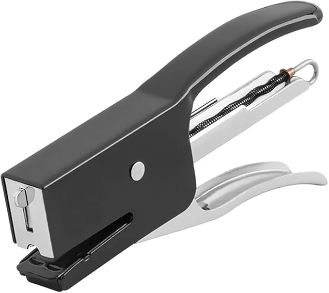 Creative Stapler Hand-held Staplers Have 20 Sheet Page Easy to Load Ergonomic Plier Stapler for Office Desk Accessories Or Home School Stapler for Gifts Stapler (Color : Black, Size : 20000