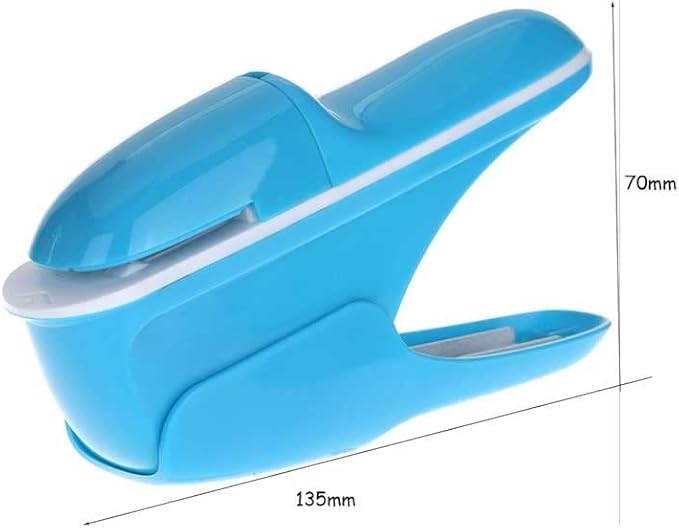 Hand-held Mini Safety Stapler Without Staples, 7 Sheets of Paper Binding Without Staples, College Office(C)