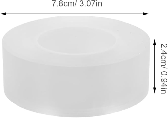 SOLUSTRE 2 Rolls Curtain Rod Tape Clear Transparent Silent Curtain Ring Sliding Tape Connection Ramp and Transition Cover for Living Room Bathroom Shower