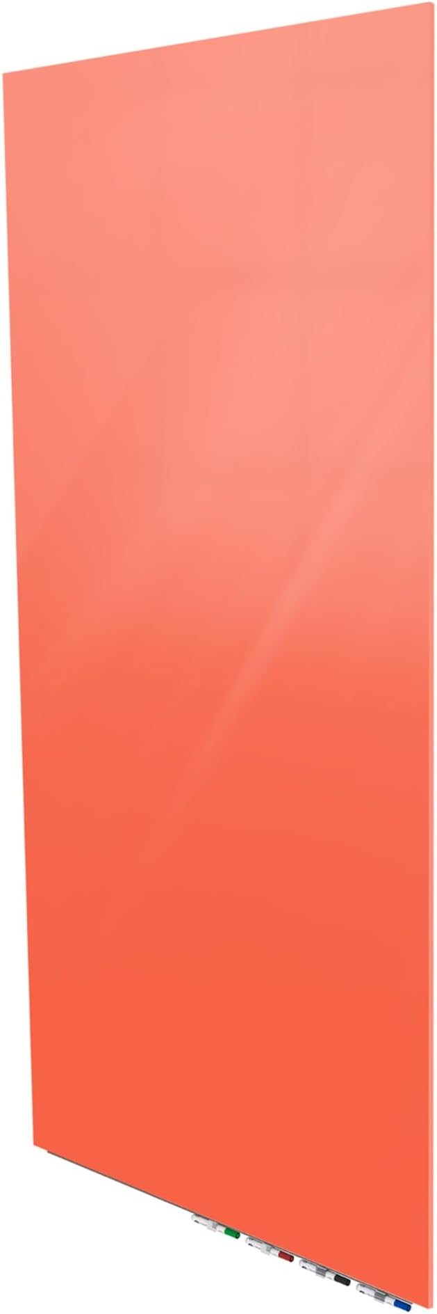 Aria 3'H x 2'W Magnetic Low Profile 1/4" Glass Whiteboard - Vertical Peach - 4 Rare Earth Magnets, 4 Markers and Eraser