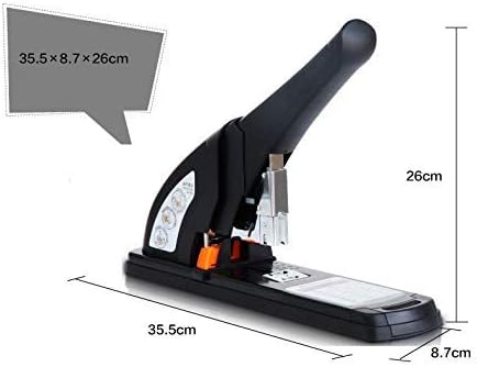 CGOLDENWALL Large Stapler Desktop Staple Gun Manual Nail Gun Max Stapler 210 Sheets Binding Business Use Easy Storage Slot Rotatable Needle Slot (0385)