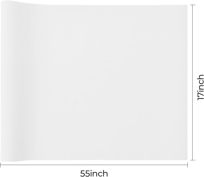 Book Cloth, 17x55', Fabric Book Cover, Paper Backed, Book Binding Cloth, Bookbinding Supplies (White, 17in x 55in)