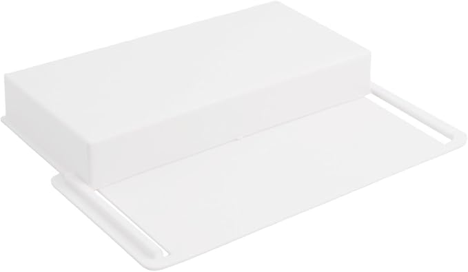 Under Desk Drawer Organizer Self-Adhesive Box Attachment,For Office Home Desktop Pen And Things Holder, Hidden-Design For Space-Saving And More Neat,ABS Plastic(White)