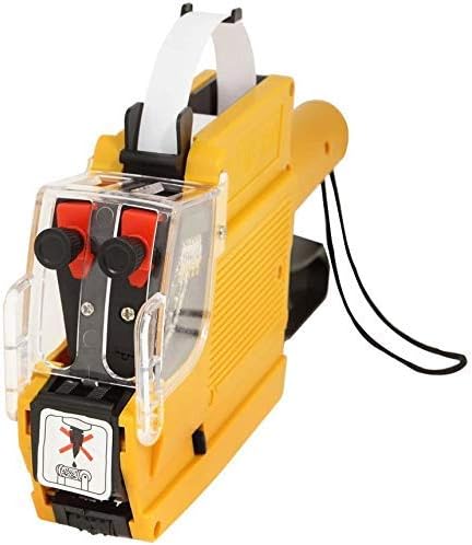 MX-6600 10 Digits 2 Lines Price tag Gun Labeler with 3 Rolls Double Line Price Label Paper for Office, Retail Shop, Grocery Store, Organization Marking, Color Random, 10 × 6.5 × 2 inches