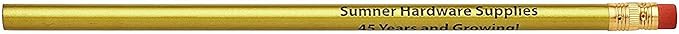 Pencil Guy Promotional Personalized Imprinted Gold Round Pencils.-1000 per box. 19 colors to choose from!