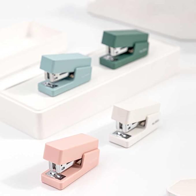 Mini Stapler Set Portable Color Paper Binding Machine Using 24/6/26/6 Staples Stationery Office Supplies(C)