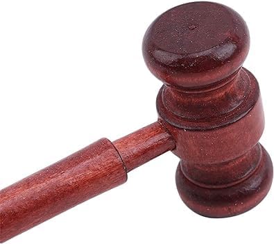 Brown Handmade Wooden Gavel, Auction Gavels, Vintage Judge Gavel, Props and Clothing Accessories,Desk Accessories and Workspace Organizers School Supplies