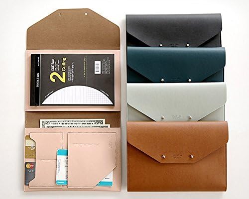Modern Design PU Leather Padfolio, A5 Size Writing Portfolio Includes Writing Pad, Pen holder, Card & ID Slots, Extra Pockets, Carry Case Pad Holder, 7”X9” (Black)