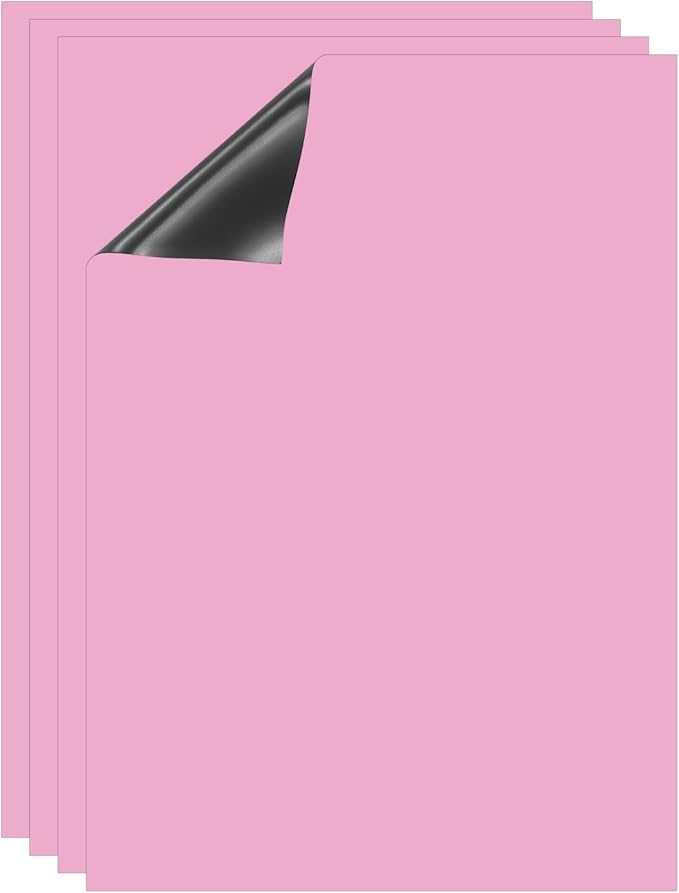 PATIKIL Dry Erase Board, A4 4 Pack Magnets Whiteboard Fridge Calendar to Do List Magnetic Board Office Supplies for Home Kitchen Refrigerator Desk Wall, Pink