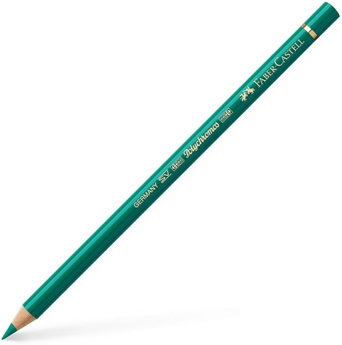 Faber-Castell Polychromos Artists' Single Pencil - Colour 161 Phthalo Green
