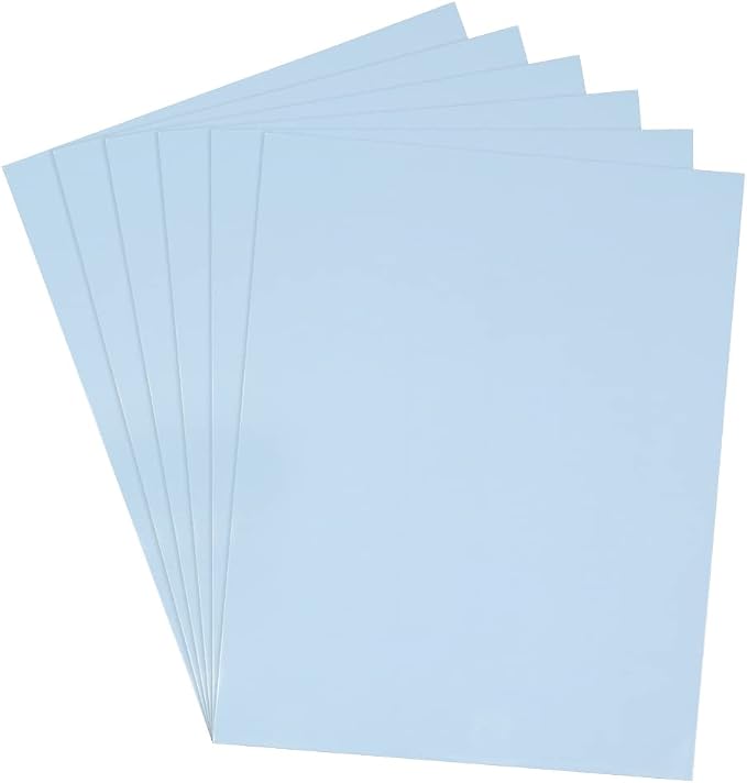 JAM PAPER Laminated Two Pocket Glossy School Folders - Letter Size - High Gloss Baby Blue - Bulk 25/Pack