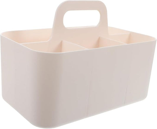 SHINEOFI Multiuse Desk Caddy with Handle Sturdy Organizer for Art Supplies Office and Craft Storage Portable Divided Tote for Students and Aesthetic and Functional Storage Box