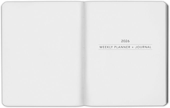 Harbor Weekly Journal Notebook Planner 2025-2026 - Lined, Durable Faux Leather, Softcover, 176 Quality Pages - For Men and Women, For Writing, Work & Travel - Cambridge Black - 9x7"