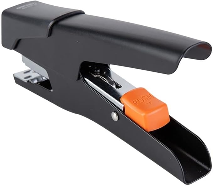 Desk Stapler Handheld Stapler Durable Metal Stapler 20 Sheets of Paper Capacity Suitable for Office Document Binding Available in Silver/Black Colors School Supplies (Color : B)