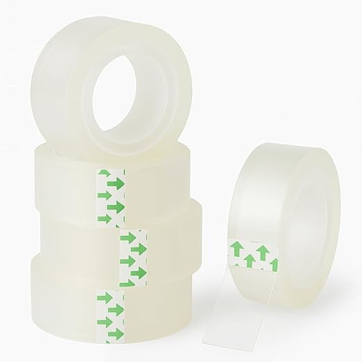 YGM Clear Packing Tape Refills The Office Supplies Fashion Classroom Must Haves School Supplies Packing Tape Dispenser Desk Accessories & workspace Organizers Shipping Tape School Trans Tape (5)