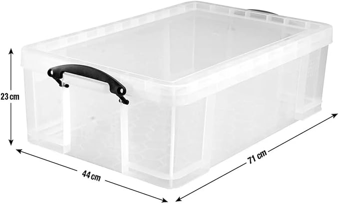 Really Useful Clear 50L Plastic Storage Box 710x440x230mm KING50C