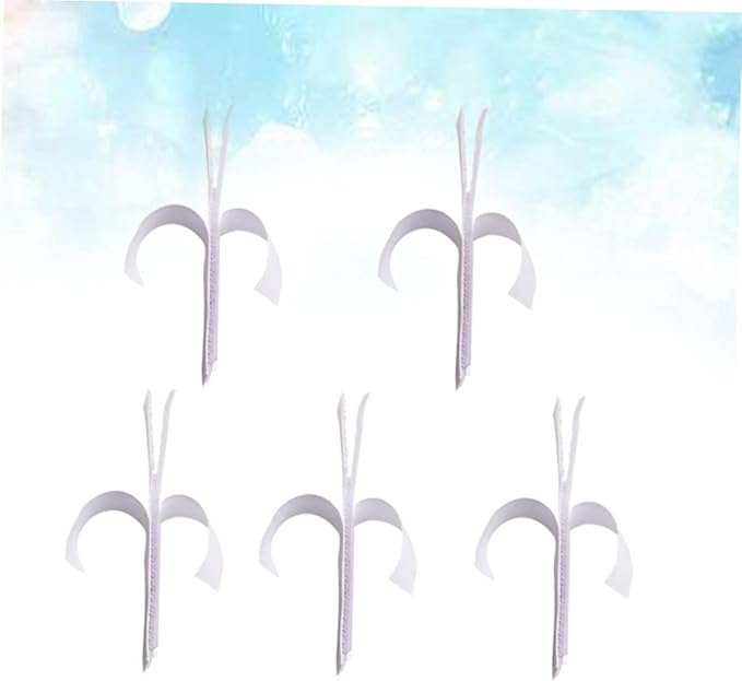 CHILDWEET 5pcs Self-Adhesive Hook and Tape Mounting Strips for Home Office and Crafting Strong Holding Power Smooth Reusable and Removable for Wall Lights and Decorations