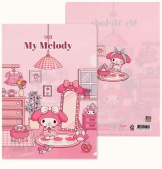 Set of 3 Cute Clear L-Type File Folder Transparent Document Folder