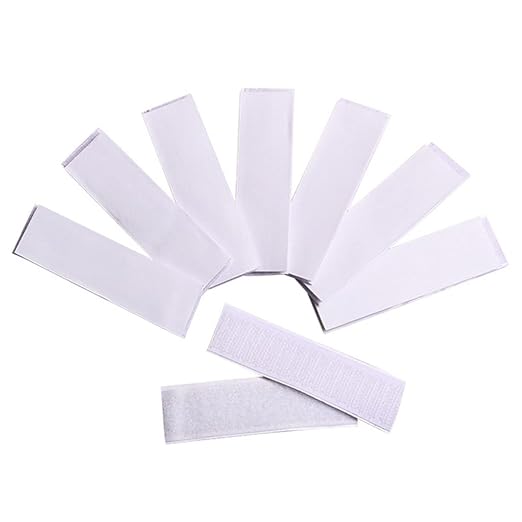 10pcs Tape for Table Skirt Adhesive Fabric Strips Hook Loop Mounting Tape for Smooth Clean Surfaces