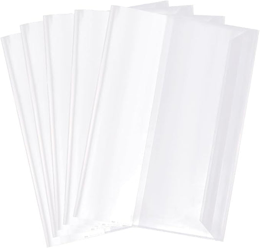 GORGECRAFT 10Pcs Transparent Book Sleeve 10.5 x 7.5 Inch Adjustable Waterproof Plastic Clear Page Protector with Self-Adhesive Closure for Textbook Paperbacks Journal Diary Office
