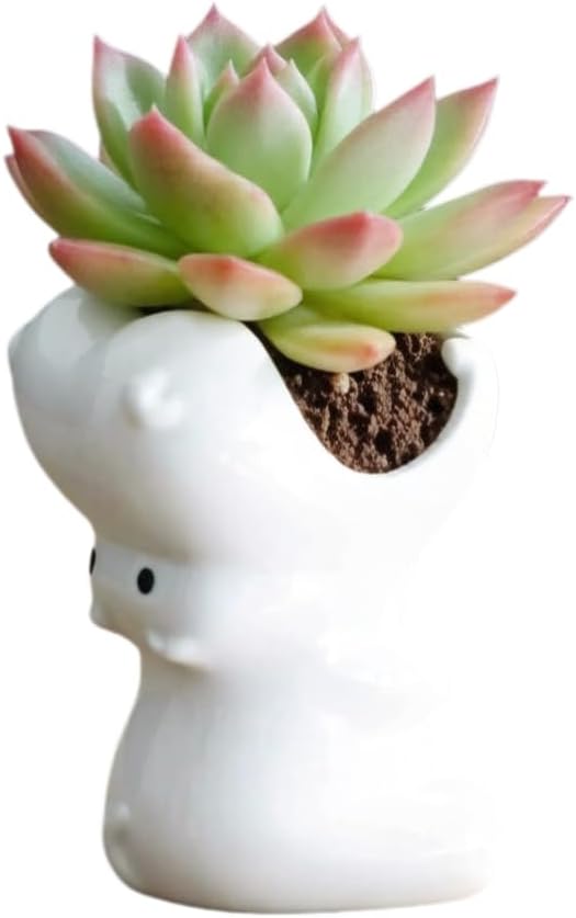 Adorable Cartoons Shaped Ceramic Pencil Holders - Multifunctional Desktop Organizers (Hippo)