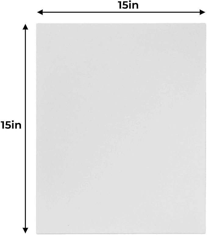 15x15 White Foamboards Acid-Free 3/16" White Foam Core for Framing, Presentations, Crafts & More 10 Pack of Foam Boards