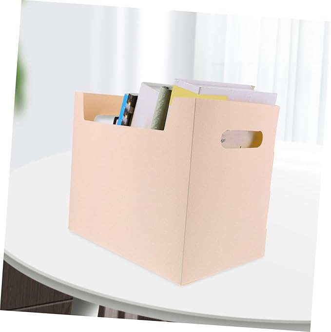 Modern File Storage Box Pp Material Desk Bin Tidy Office Dorm Organizer