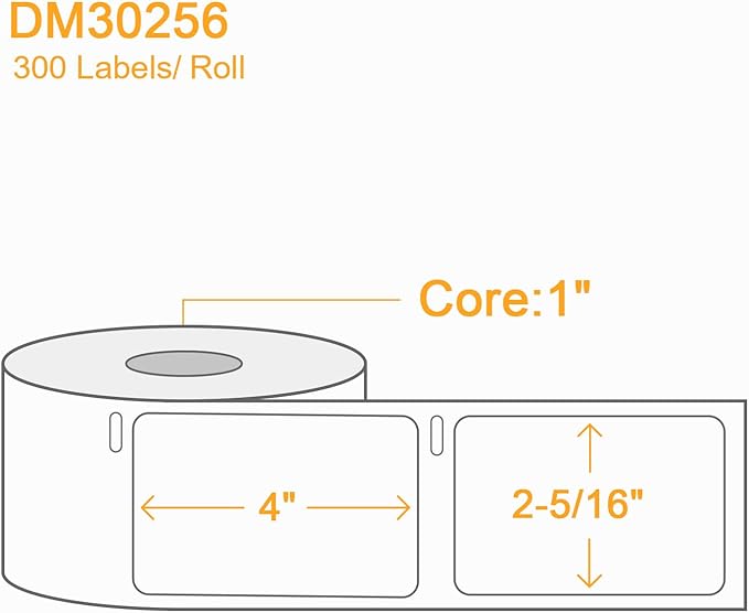 (3600 Labels/3-Proof 1" Core) Labelebal Replacement for DYMO 30256, 2-5/16" x 4"(59 mm x 101 mm) Direct Thermal Labels Postage Address Shipping Labels Compatible for DYMO & Rollo & Zebra Printer