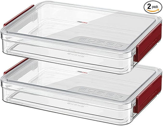 2 Pack Document Storage Clear Plastic Storage Boxes with Lids Stackable Storage Bins Paper Storage Box Containers for Organizing A4 File Paper, Document, Photo, Scrapbook
