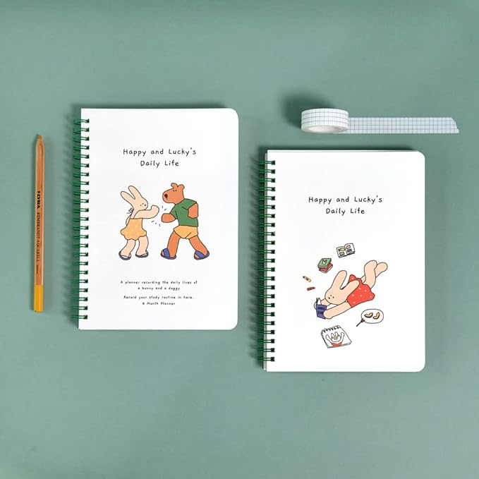 Monolike Happy and Lucky 4 Month Study Planner, High Five - Academic Planner, Weekly & Monthly Planner, Study plan