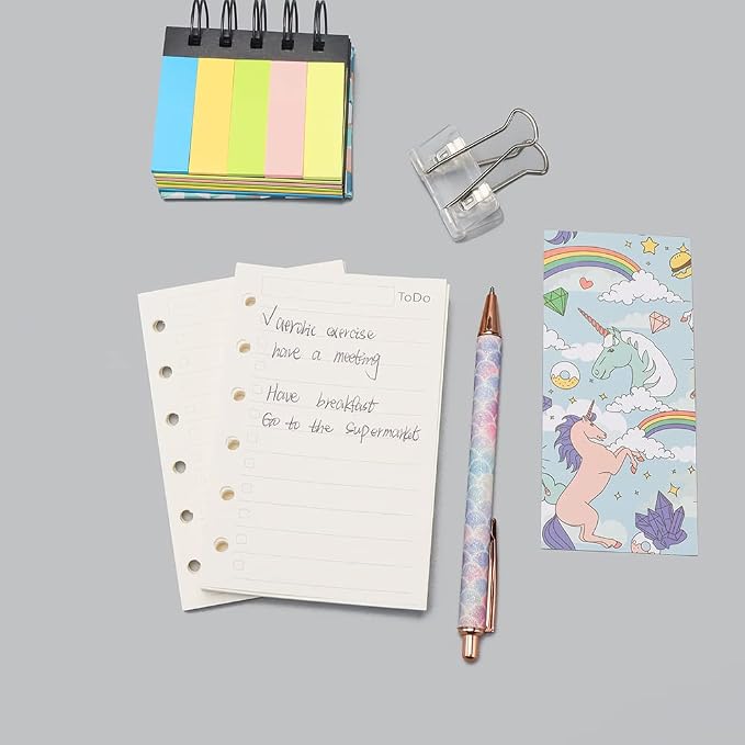 A7 To Do List Refill Paper 3 Pack Binder Inserts 6-Hole Punched Filler Paper Planner Refills, 135 Sheets/270 Pages Refillable Planner Binder Paper for A7 Planner Inserts (A7, To Do List)