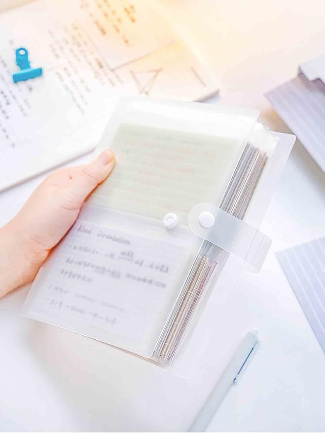 3x5 Index Cards Clear Plastic Holder Organizer Pouches Book Binder 40 Page Hold 160 Cards