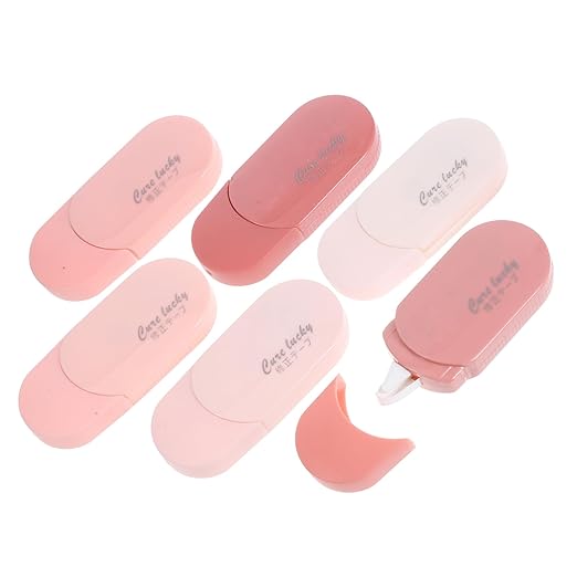 Gadpiparty 6pcs Mono Correction Tape Pink School Tape Aesthetic Cute Pens for Writing Office Supplies