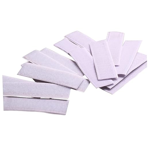 Amosfun 5Pcs Hook Loop Adhesive Tape for Table Skirt Sticker Pads Self Adhesive Mounting Strips for Home Office for Smooth Surfaces Like