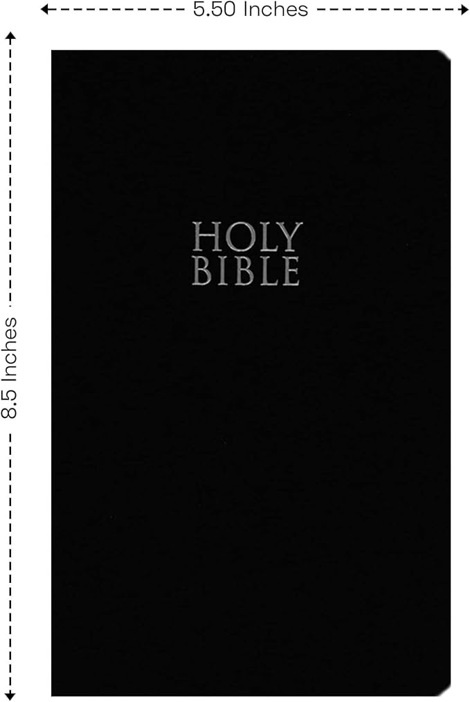 Personalized NIV Bible Faux Leather Small Print Economy Bible with Custom Name at The Lower Right Side & Red-Highlighted Verses, Custom Gift for Christian & Religious Events