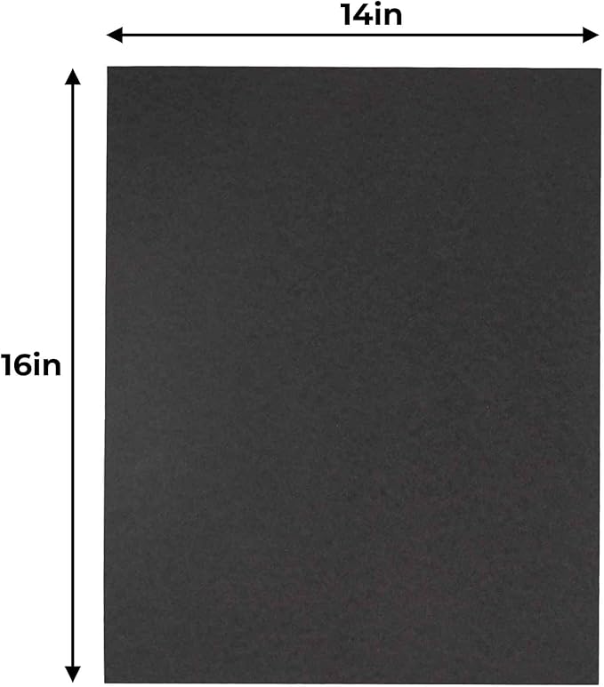 CountryArtHouse 14x16 Black Foamboards Acid-Free 3/16" Black Foam Core for Framing, Presentations, Crafts & More 10 Pack of Foam Boards