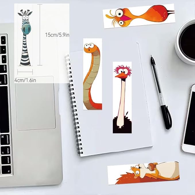 Bookmarks for Kids 30Pcs Funny Animal Bookmarks,Unique Gifts for Readers on Special Occasions Such as Christmas,Including Book Marks for Reading Kids.